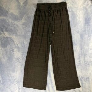 Jordan Taylor Black Sheer Swim Cover Up Pants  Beach Resort Wear Size: M